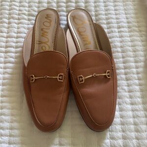 Sam Edelman Brown Loafers with Gold Accent